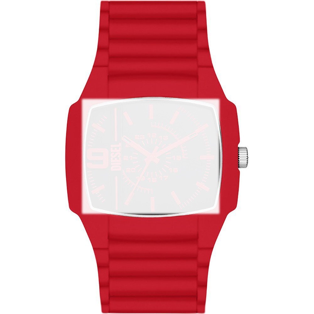 Diesel Griffed Chronograph Red Silicone Men's India | Ubuy