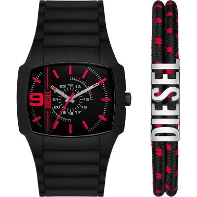 Diesel Men's Mr. Daddy 2.0 Chronograph Red Enamel and Stainless Steel Watch