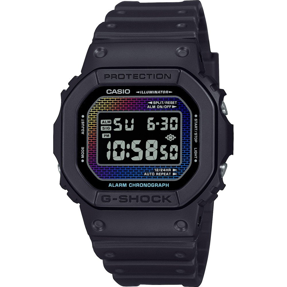 G-Shock Classic Style DW-5600RW-1ER Rainbow Brick Wall Watch