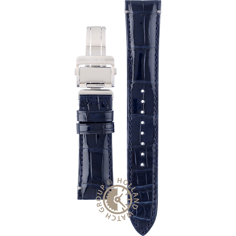 Seiko blue leather strap on sale