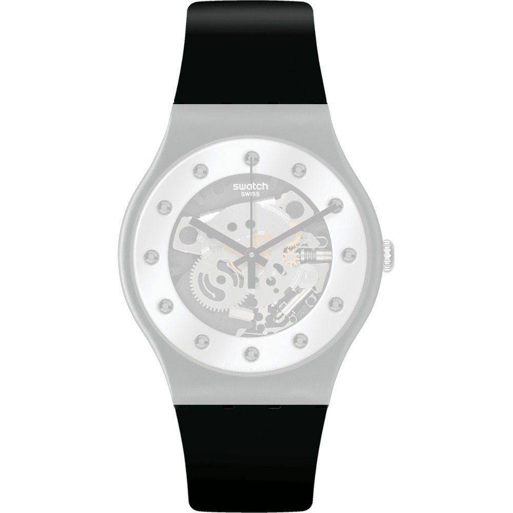 Swatch NewGent Bioplastic ASO29B109 Silver Glam Again Strap