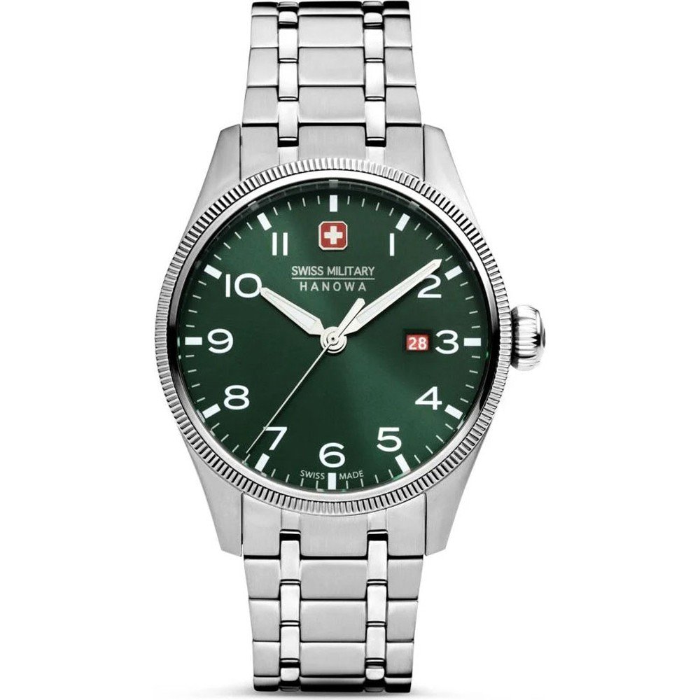 Swiss military stainless hot sale steel watch